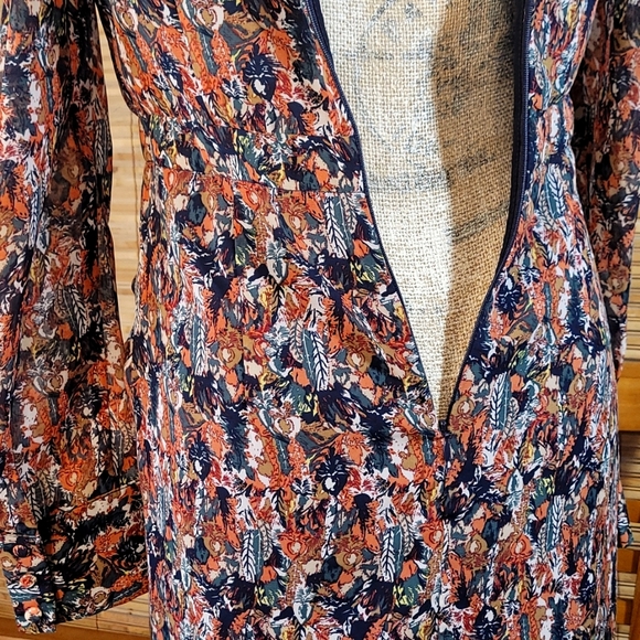 AQUA Floral Chiffon Puff Sleeve Dress 🦋 - Picture 9 of 12